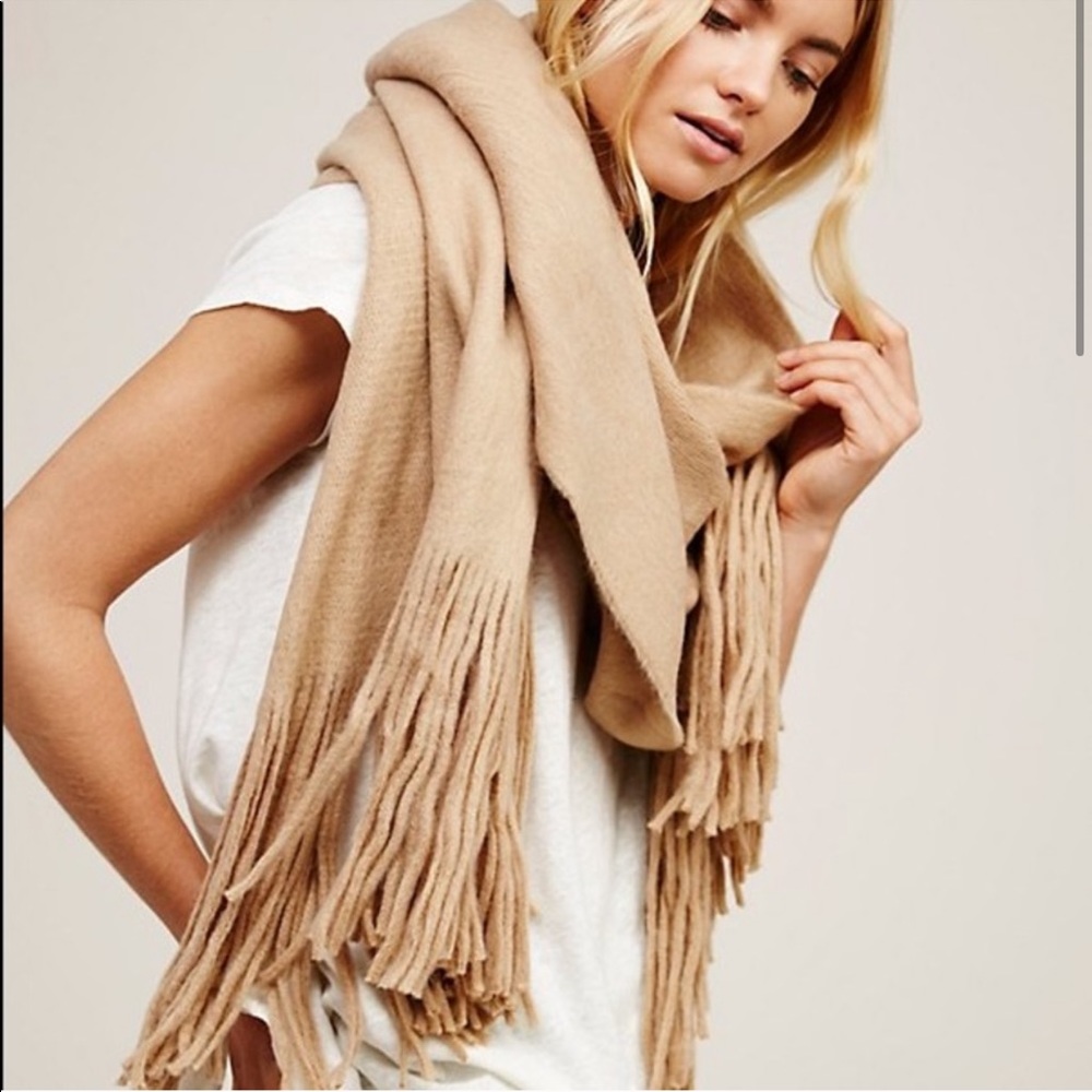 Free People Kolby Scarf Taupe Tan